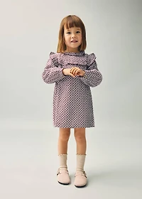 Ruffled printed dress