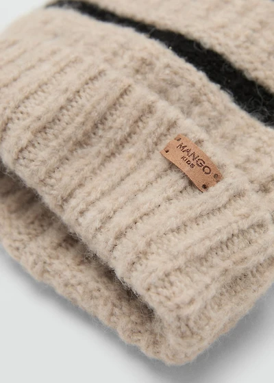 Striped knit hat
