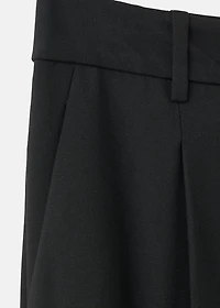 Pleated wide leg trousers
