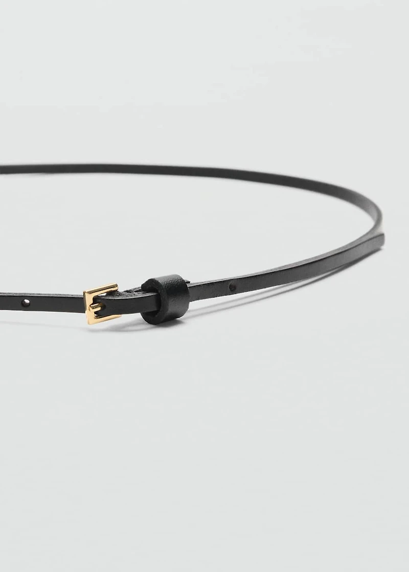Leather mini-belt