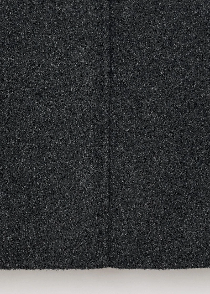 Wool midi-skirt with slit