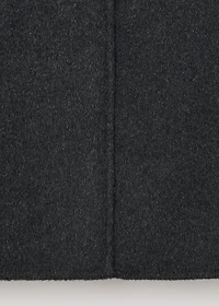 Wool midi-skirt with slit