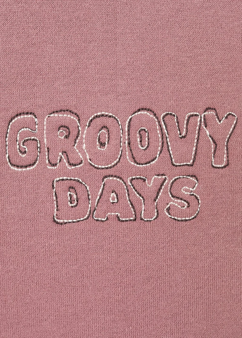 Embroidered cotton sweatshirt