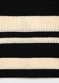 Knitted midi skirt with stripes