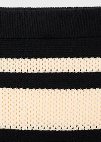 Knitted midi skirt with stripes