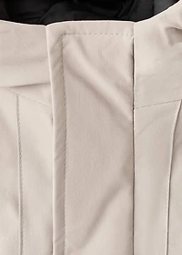 Anorak with shearling-effect hood