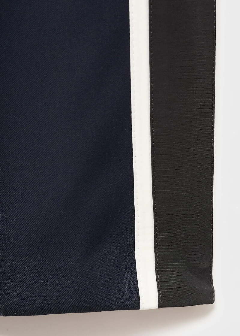 Contrast stripe straight pants