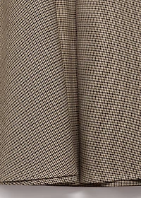 Houndstooth wool-blend skirt