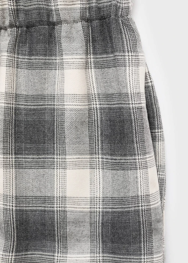 Checked flannel trousers