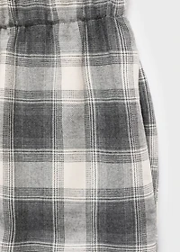 Checked flannel trousers