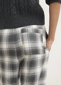 Checked flannel trousers