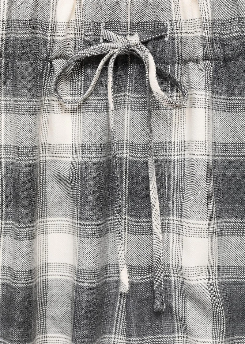 Checked flannel trousers