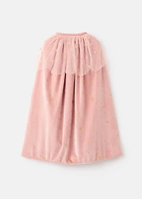 Tulle cape with glitter stars