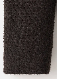 Tweed jacket with frayed ends