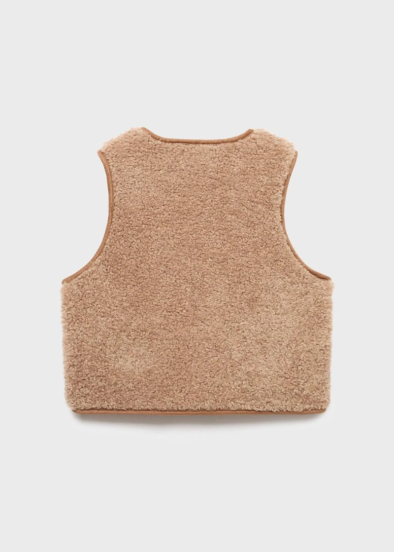 Shearling-effect vest