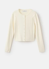 Ribbed knitted cardigan