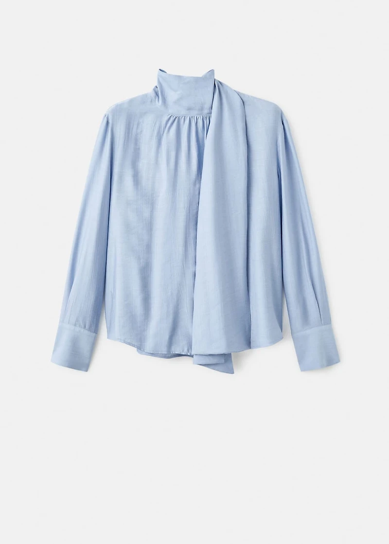 Textured blouse with foulard