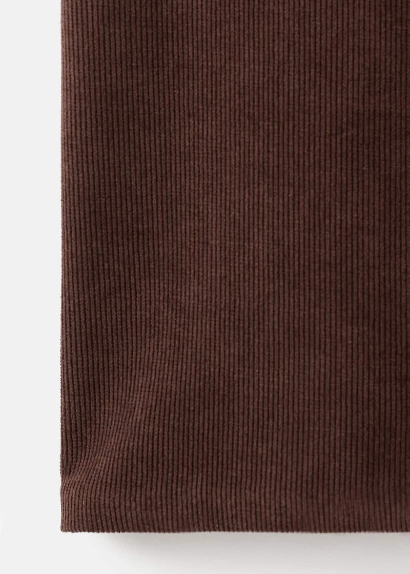 Corduroy pants with elastic waist