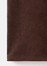 Corduroy pants with elastic waist