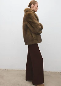 Corduroy pants with elastic waist