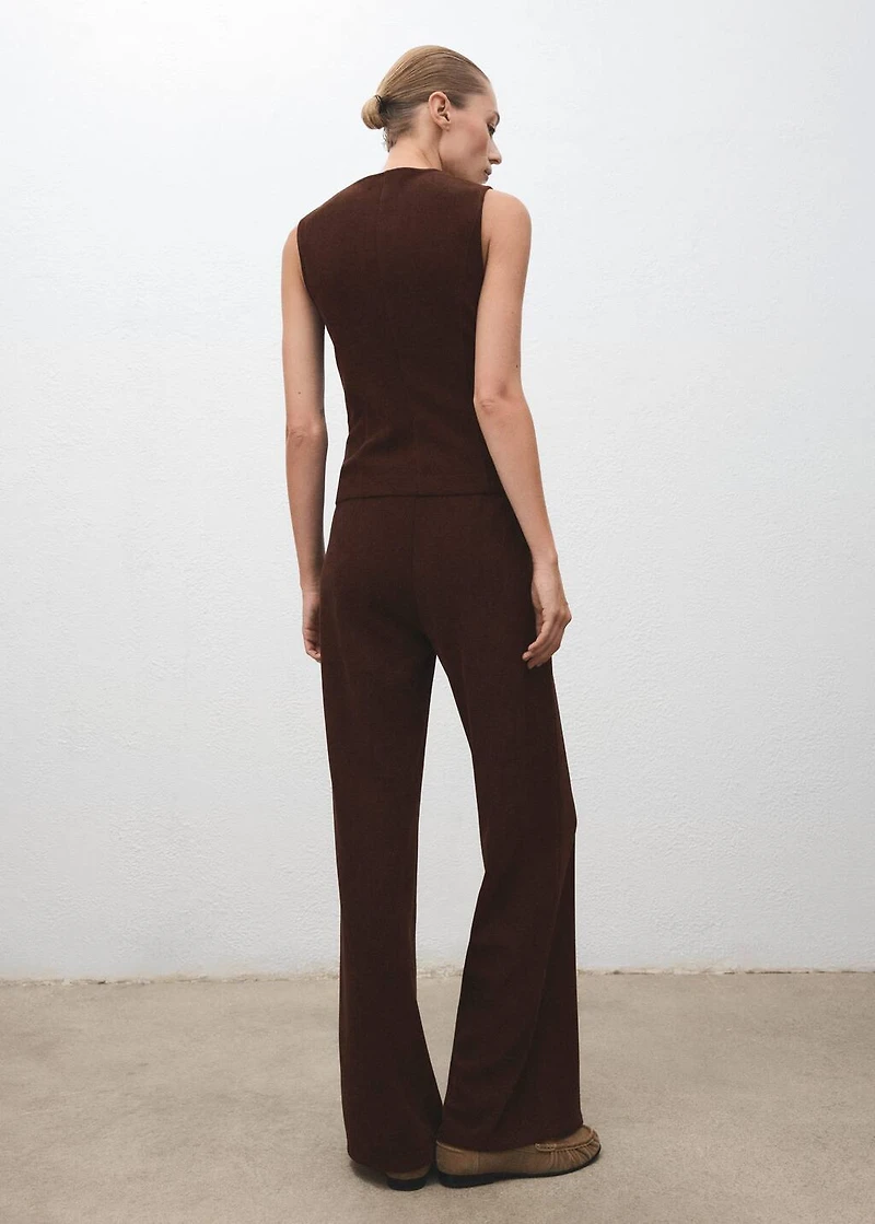 Corduroy pants with elastic waist