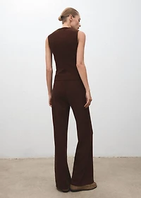 Corduroy pants with elastic waist