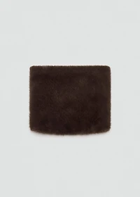 Circular fur effect scarf