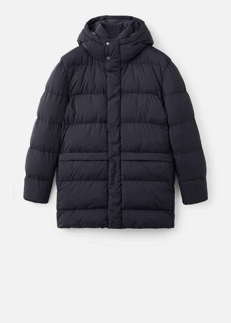 Water-Repellent Hooded Padded Coat