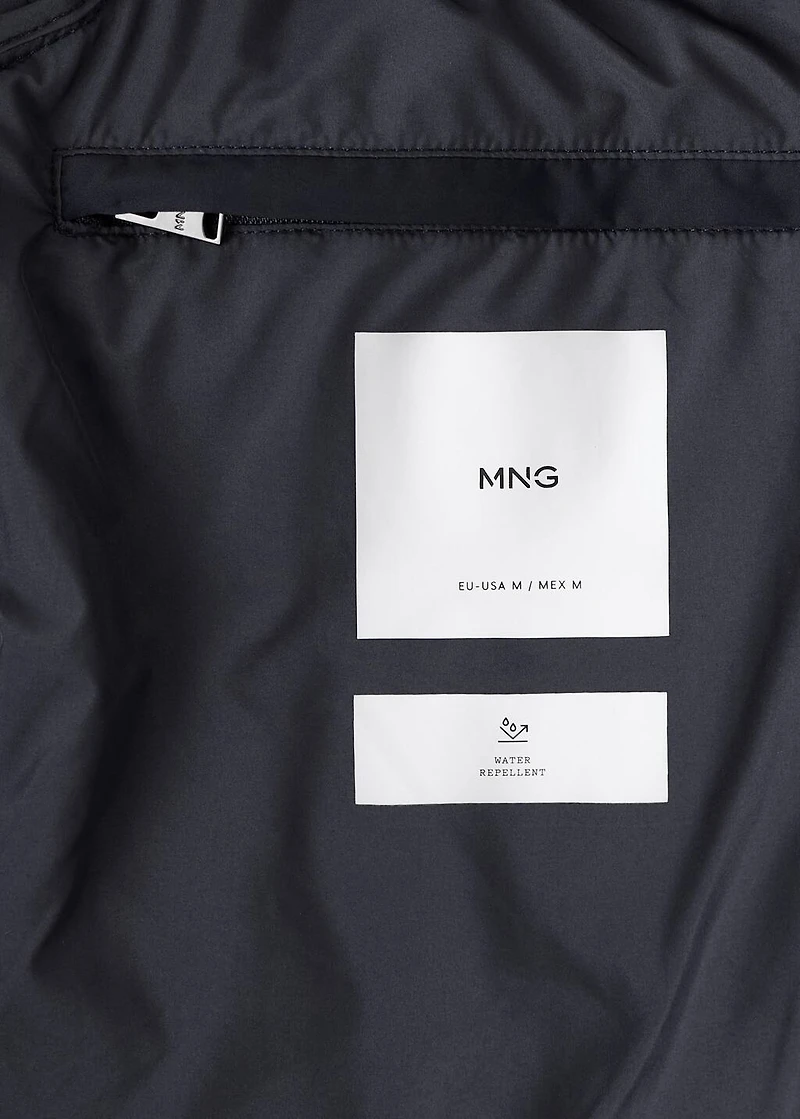 Water-Repellent Hooded Padded Coat