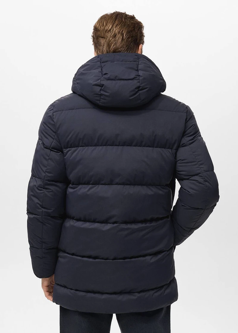 Water-Repellent Hooded Padded Coat