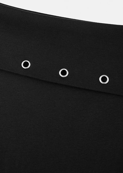 Asymmetrical studded dress