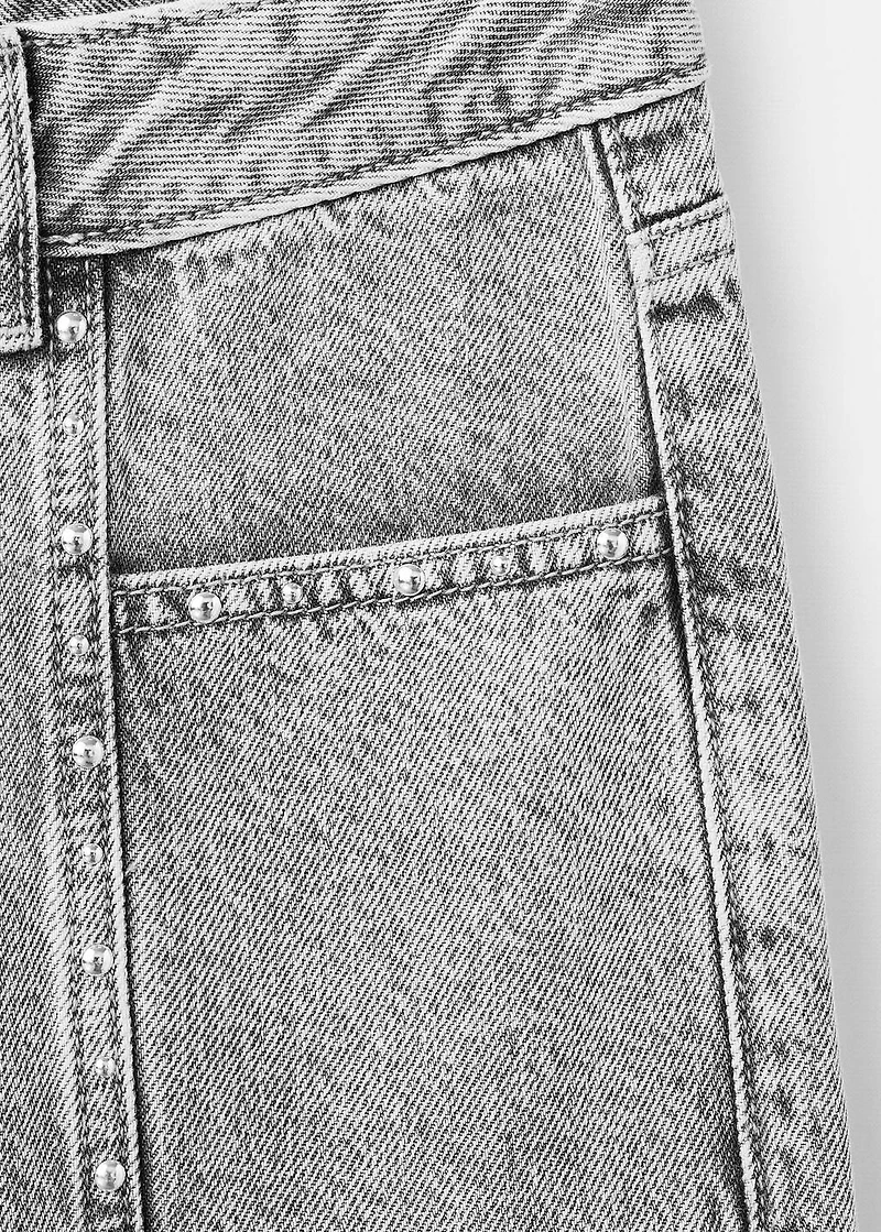 Straight-fit jeans with studs