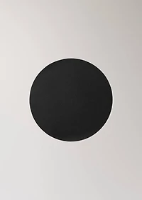 Round faux leather placemat