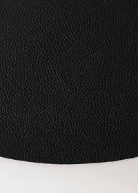 Round faux leather placemat