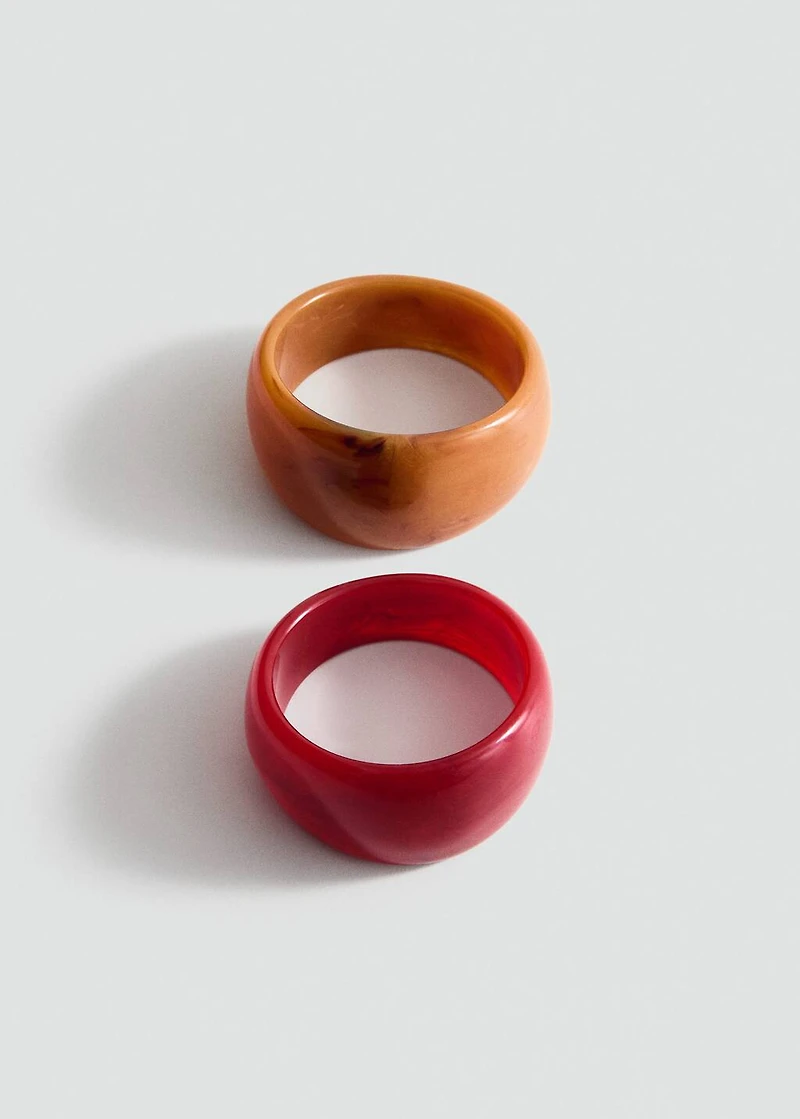 Set of combined volume maxi bracelets