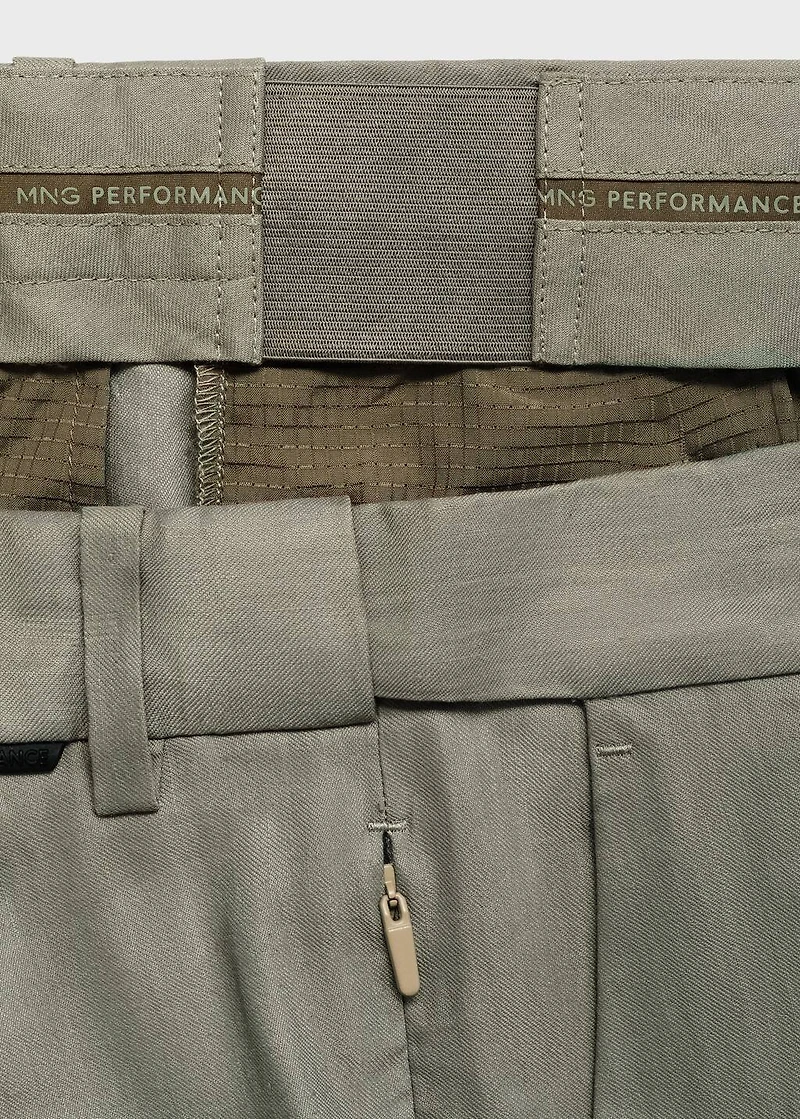 Pleated linen pants