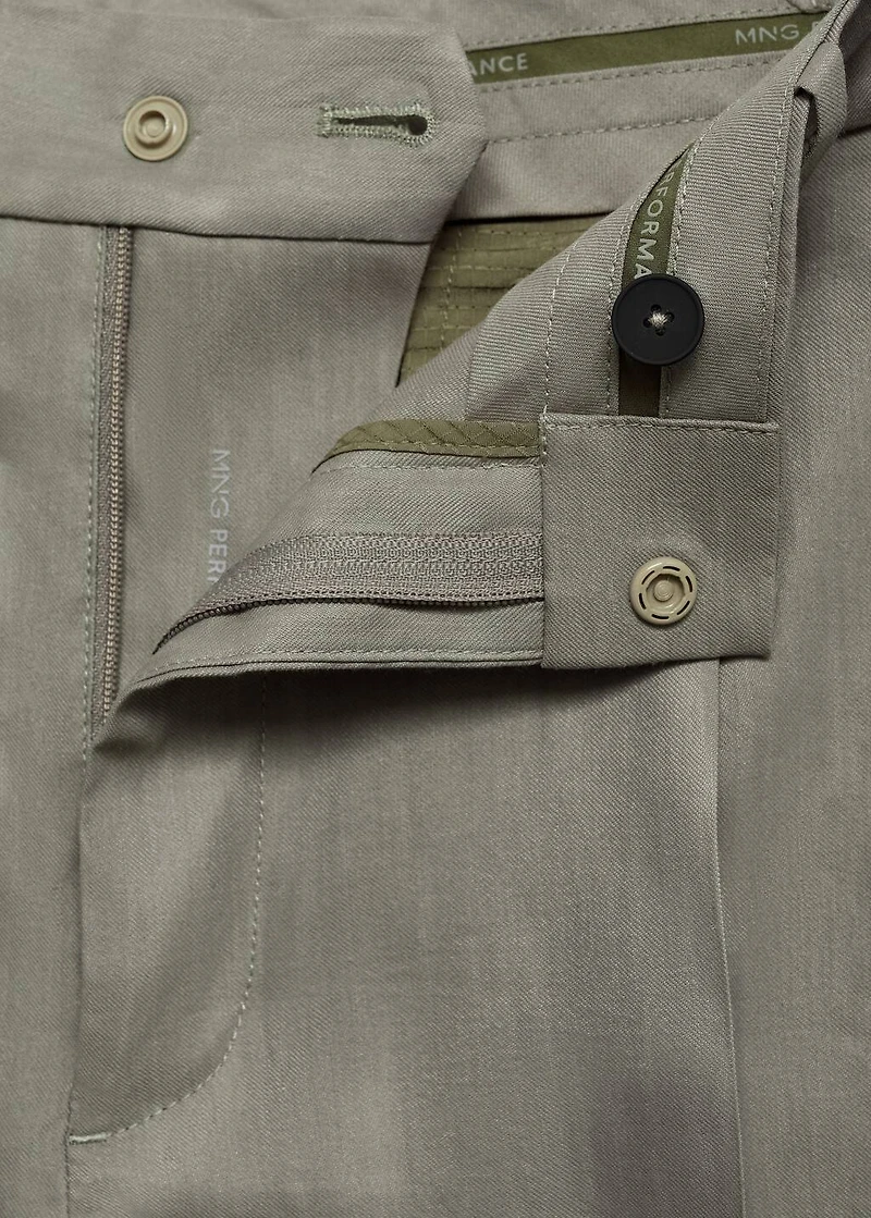 Pleated linen pants