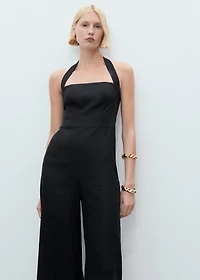 Linen halter jumpsuit