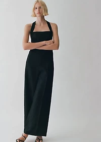 Linen halter jumpsuit