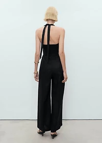Linen halter jumpsuit