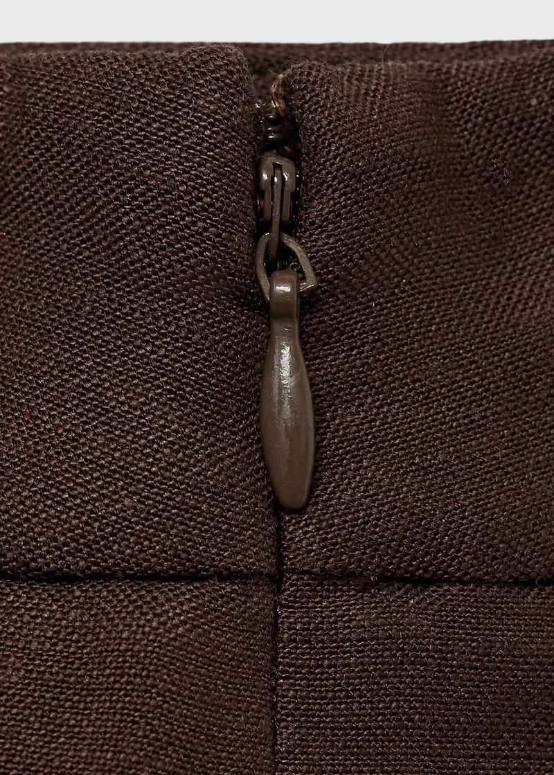 Linen-blend suit bermuda shorts
