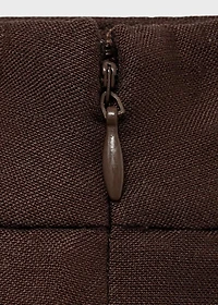 Linen-blend suit bermuda shorts