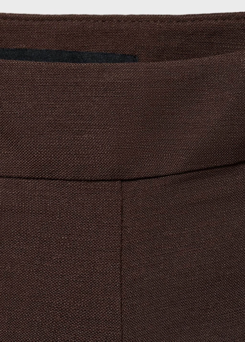Linen-blend suit bermuda shorts