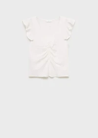 Ruffled-sleeve blouse