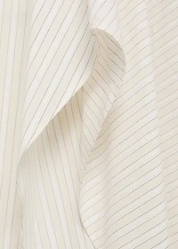 Striped asymmetric skirt