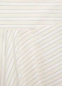 Striped asymmetric skirt