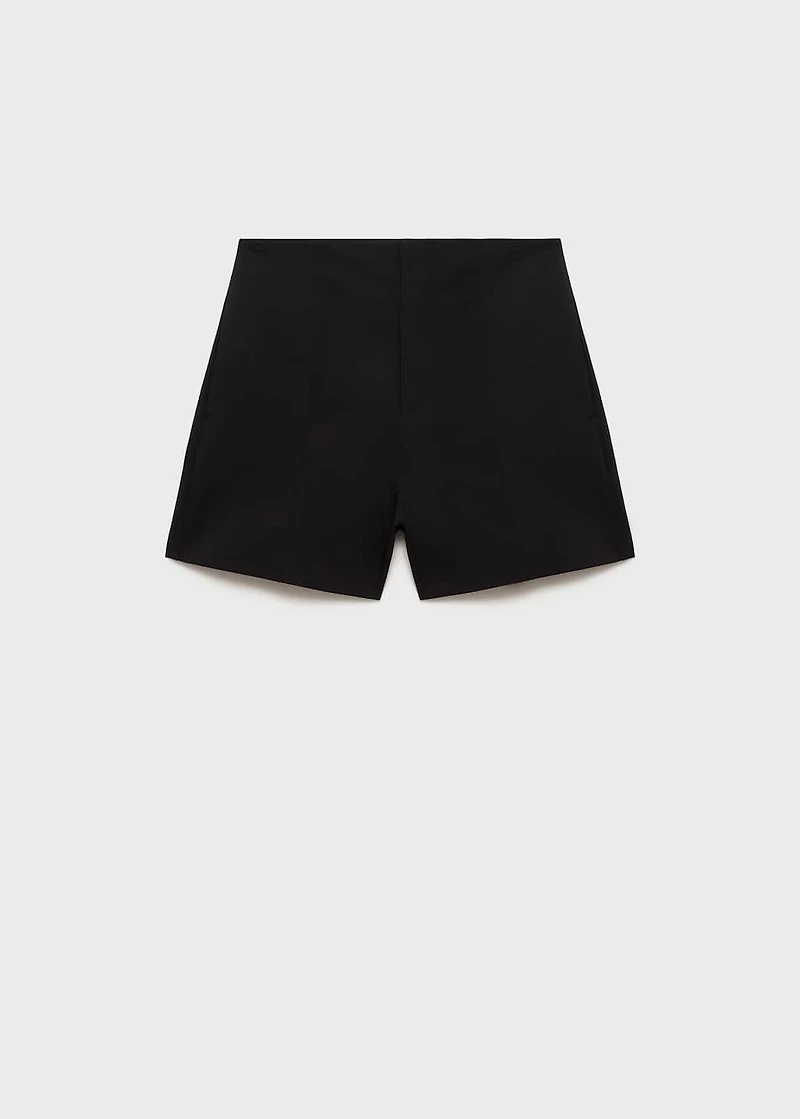 High-waist straight shorts
