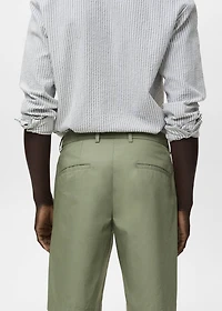 Cotton bermuda shorts with an interior elastic strip