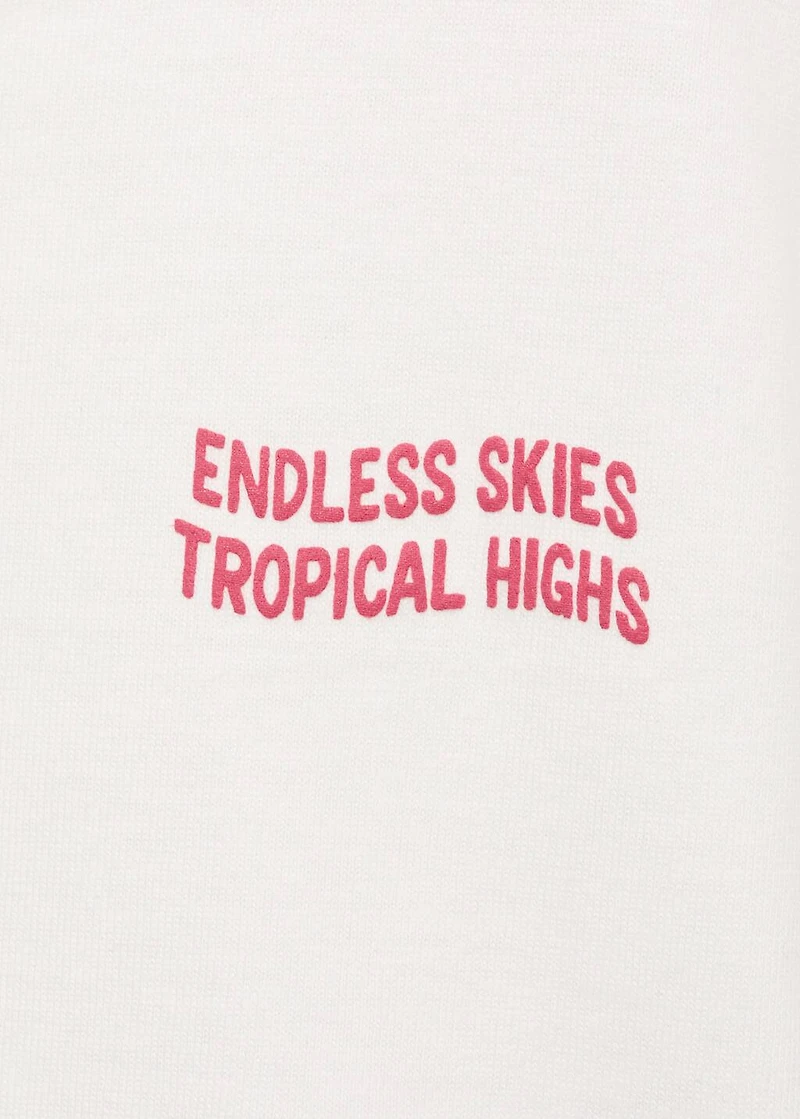 Printed cotton-blend T-shirt