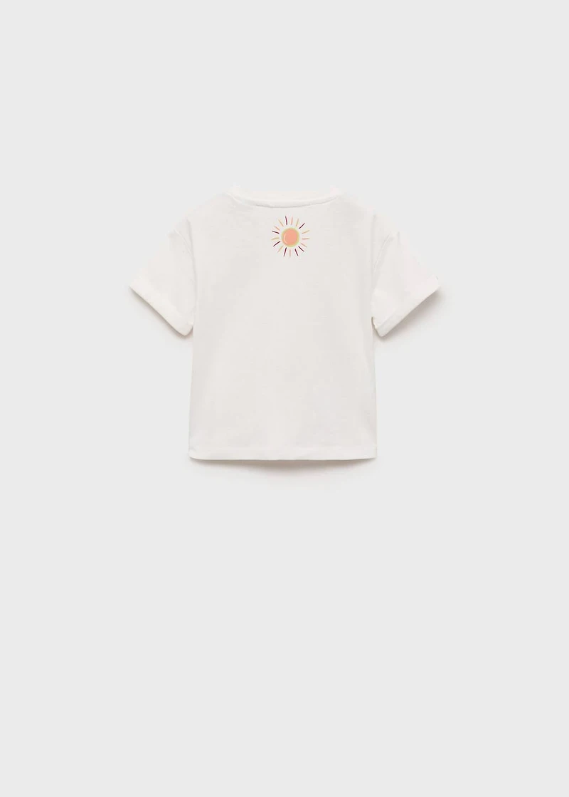 Printed cotton-blend T-shirt